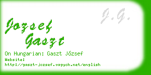 jozsef gaszt business card